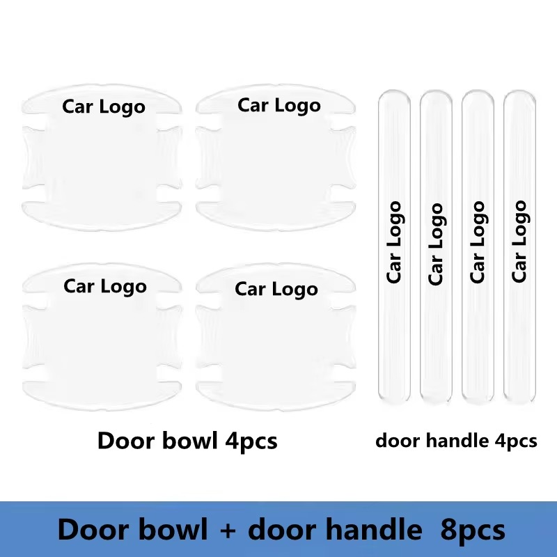 Transparent Car Door Handle Scratch Protectors FULL SET