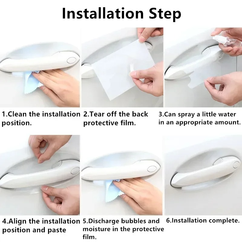 Transparent Car Door Handle Scratch Protectors FULL SET